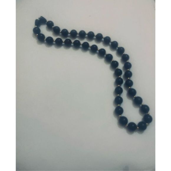 Pretty BLACK BEAD CHOKER NECKLACE - Picture 3 of 6